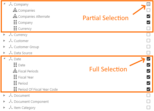 CALUMO Perspectives Selection Styles