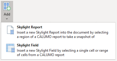 Add Skylight Field Dropdown